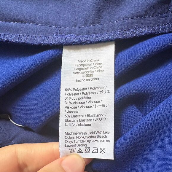 J. Crew Kate Straight Leg Trouser Pants Four Season Stretch Royal Blue Size 14 - Picture 8 of 8